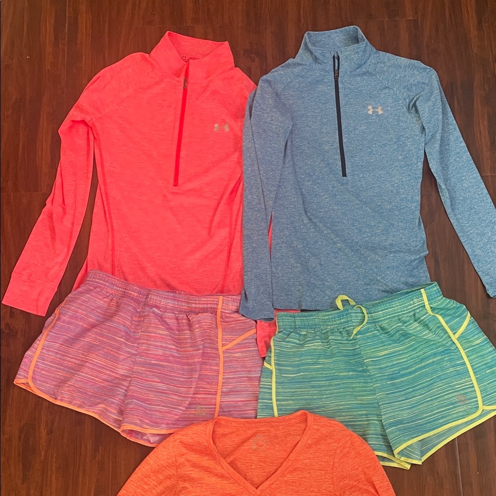 Under Armour Coral and Blue Activewear Set